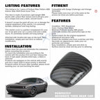 Carbon Fiber Grain Gear Shift Knob Cap for Dodge Challenger Charger (2015-2023)