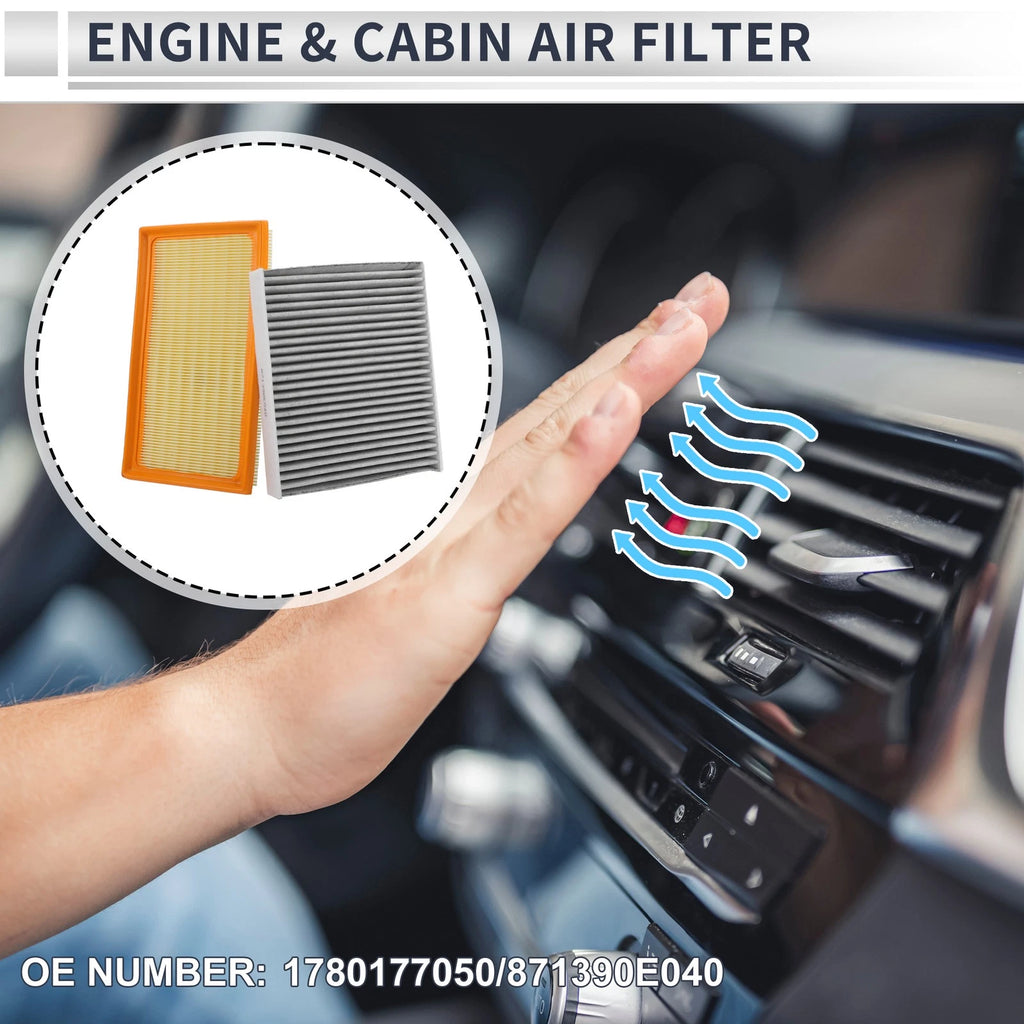 Engine Cabin Air Filter Combo No. 1780177050 for Toyota Camry (2018–2024)
