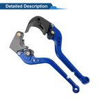 Adjustable Brake Clutch Levers for Suzuki GSXR1000 (2005–2006) Blue 1 Pair