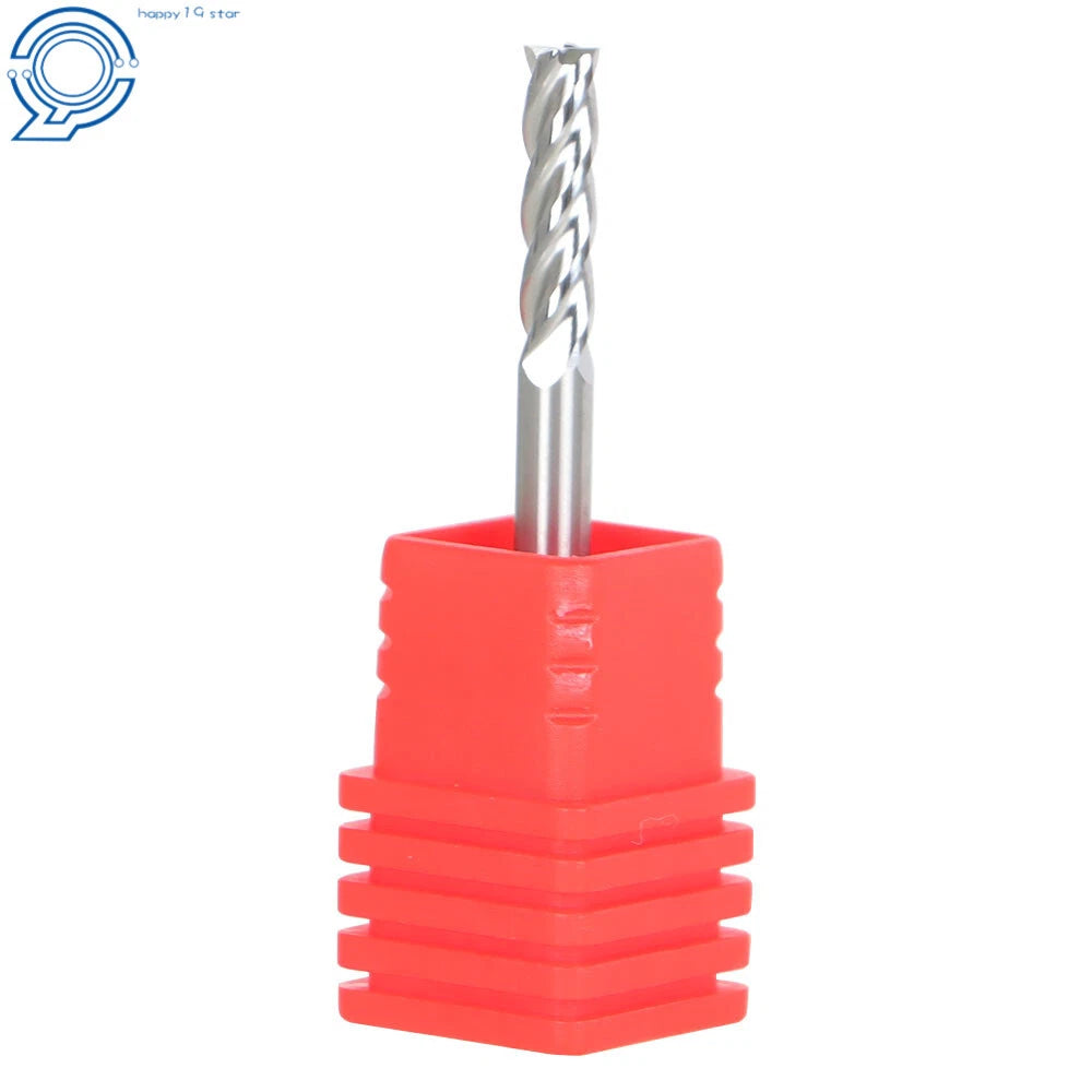 Set of 10 Carbide Square End Mills for Various Applications (1/8" Diameter)