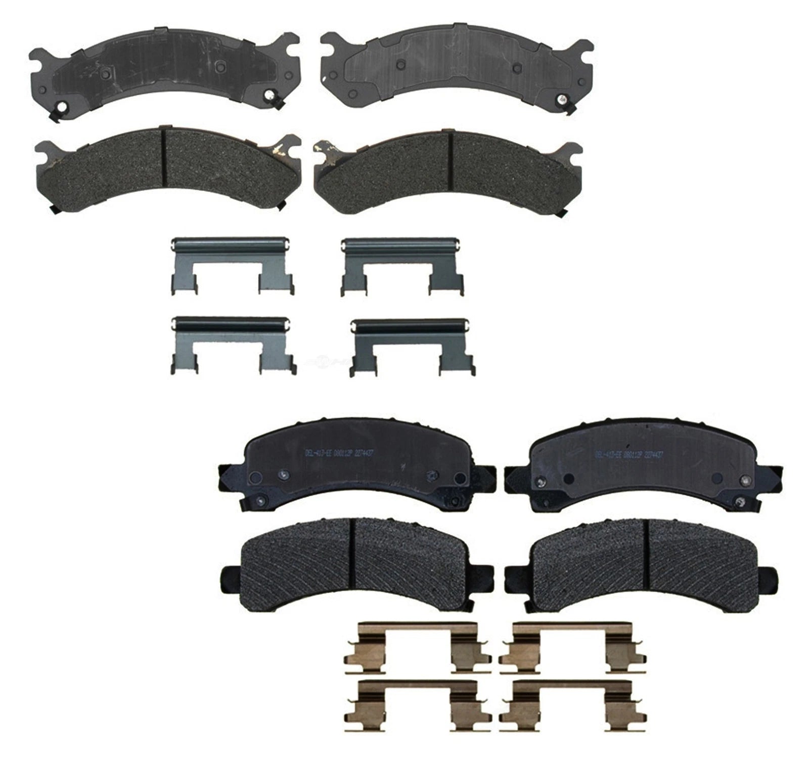Set of 4 Semi-Met Brake Pads for GMC Savana 3500 (2010–2023)