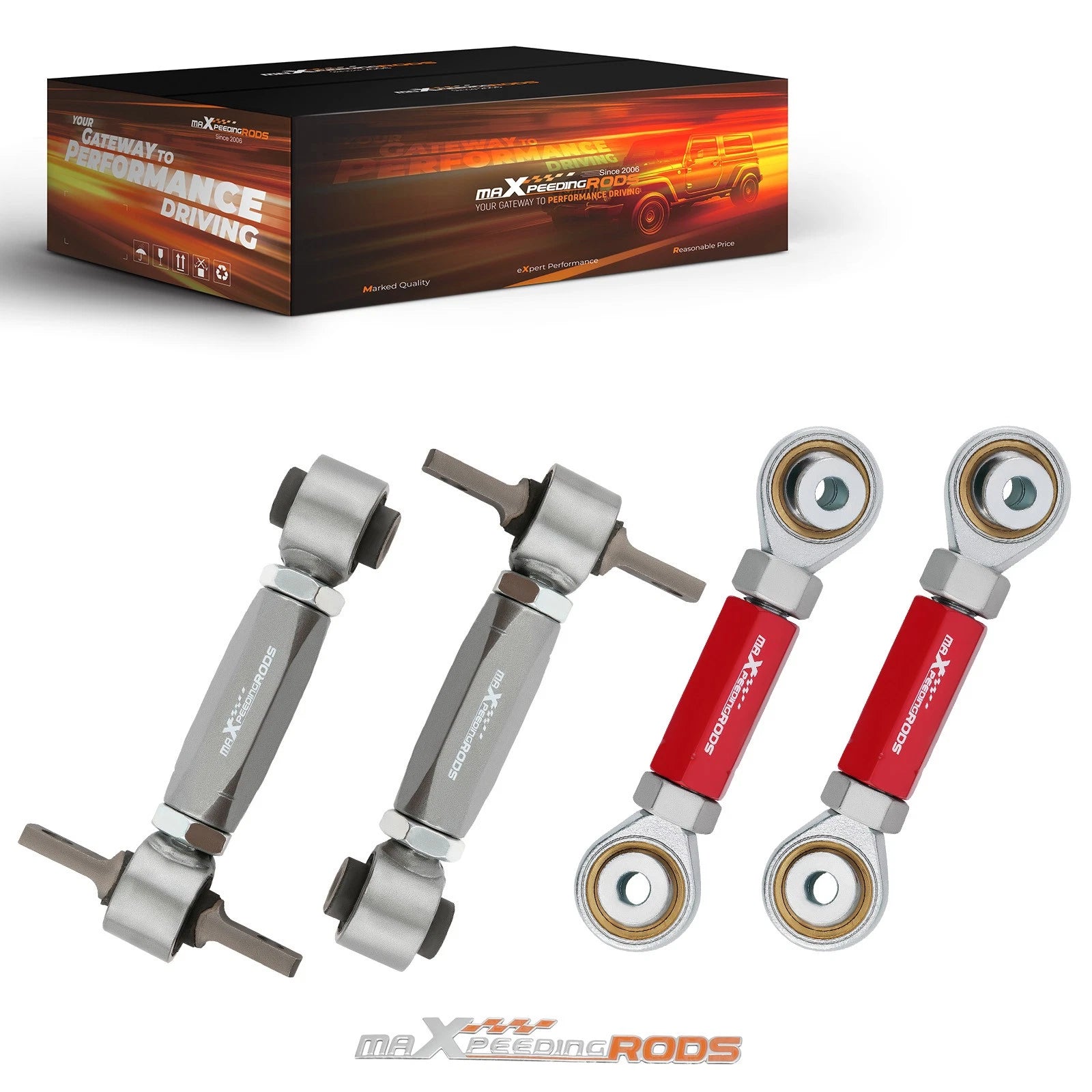 4X Adjustable Rear Upper Camber Toe Arms for Honda Civic (1988–2000)