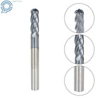 5 PCS 1/4" 4 Flute Ball Nose Carbide End Mill TIALN Coated