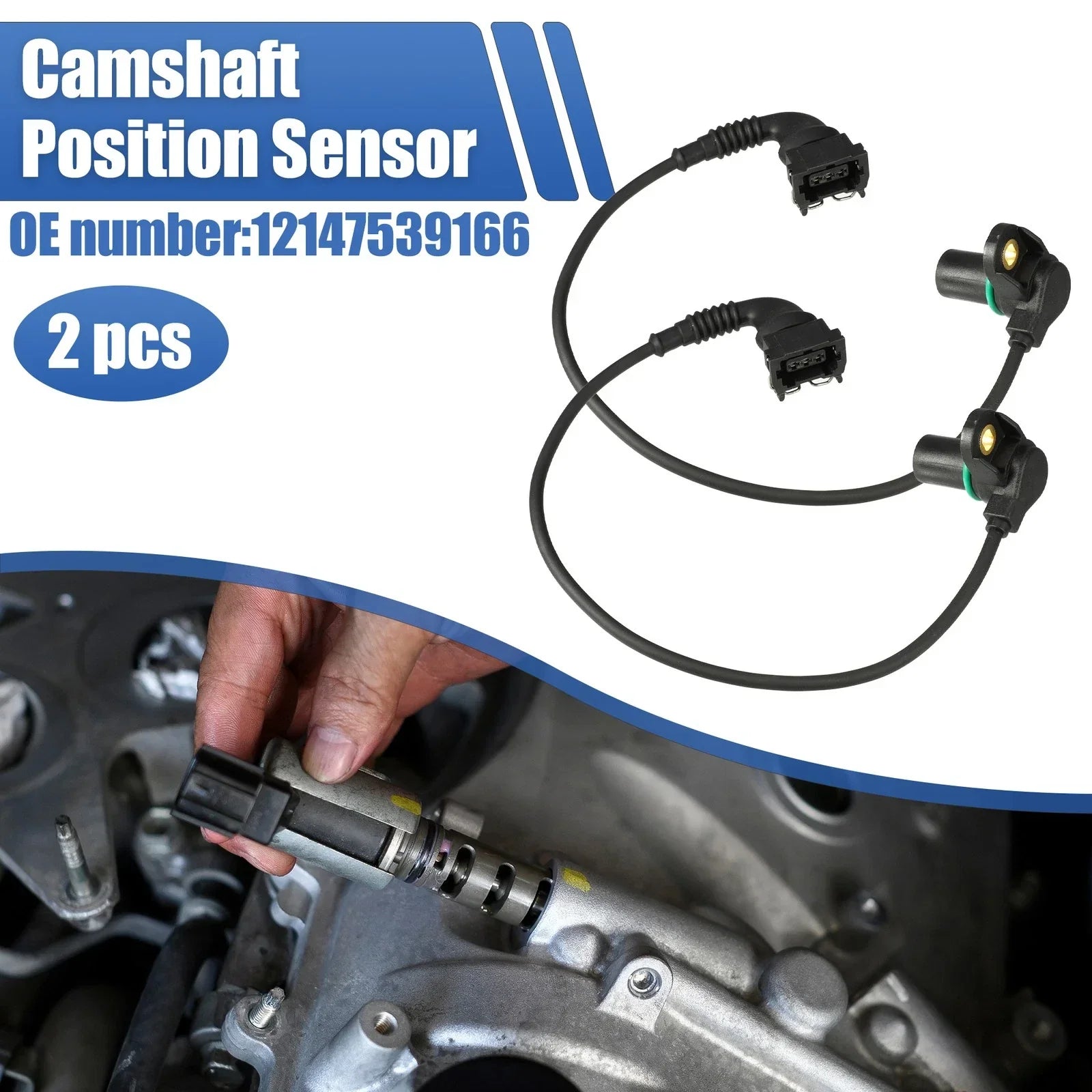 Engine Camshaft Position Sensor for BMW X5 E53 E38 Z8 7 Series Black