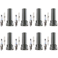Set of 8 Denso Platinum TT Spark Plugs & Coil Boots for Dodge Dakota (2008)