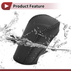 1 Pc Gear Shift Knob Cover for Ford Fiesta (2011–2019) Black Faux Leather