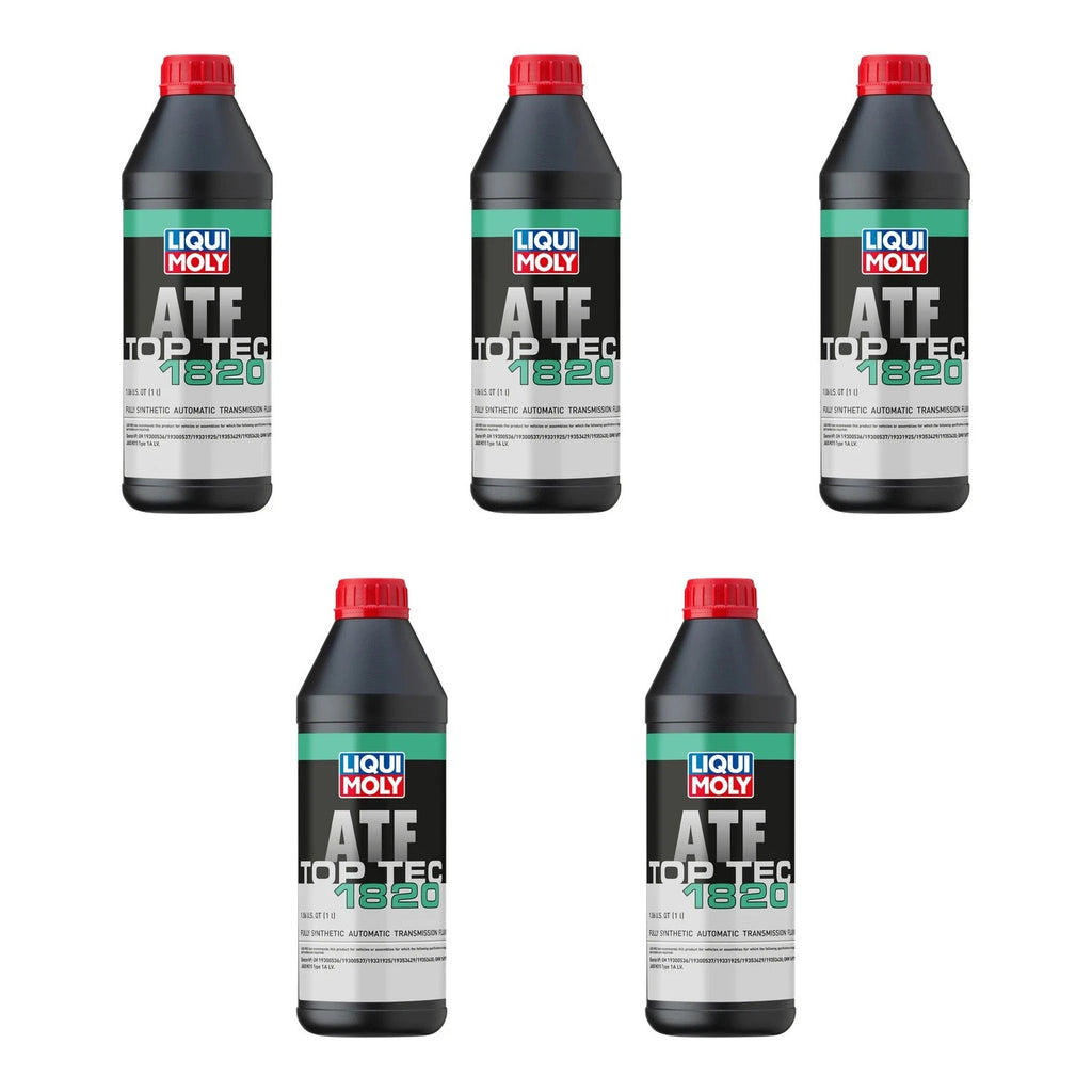 Set of 5 Liqui Moly Top Tec ATF 1820 Automatic Transmission Fluid (5L)