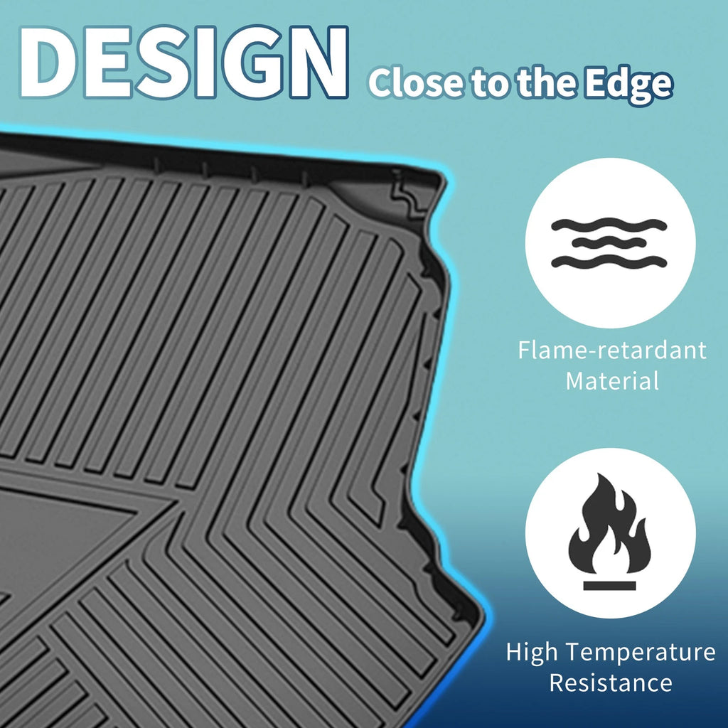 Flat Face Cargo Liner Rear Trunk Mat for Hyundai Sonata (2015–2019) TPE