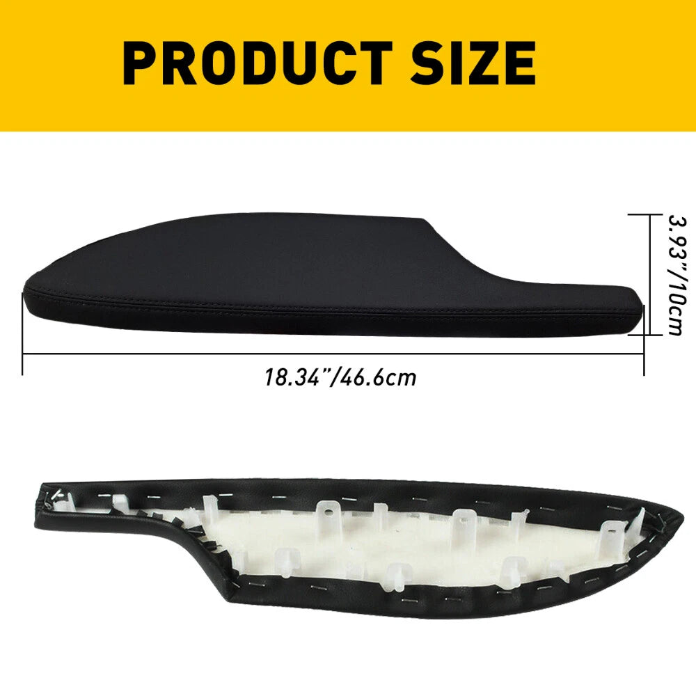 Left Side Door Armrest Panel for Honda Accord Coupe (2008-2012) Black Leather