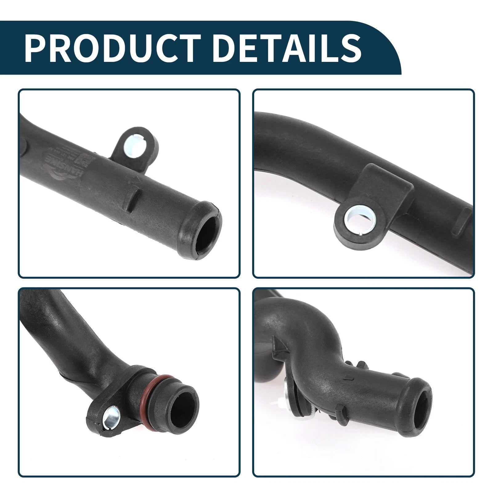 Radiator Hose Coolant Pipe for Volkswagen Touareg (2010–2014) 1 Pcs Plastic Black