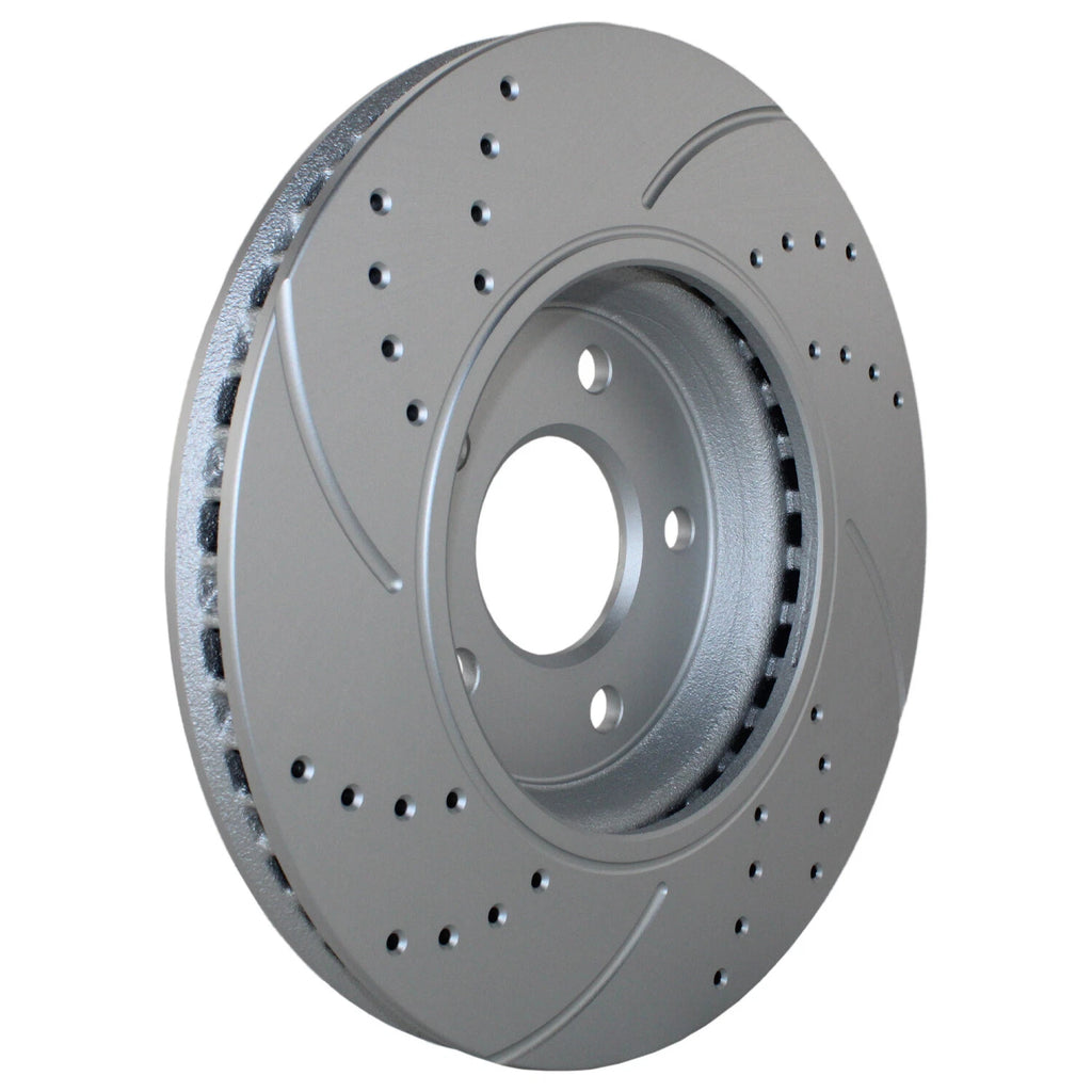 2X Front Drilled Coat 296mm Brake Rotors for Malibu G5 Aura (2004–2008)