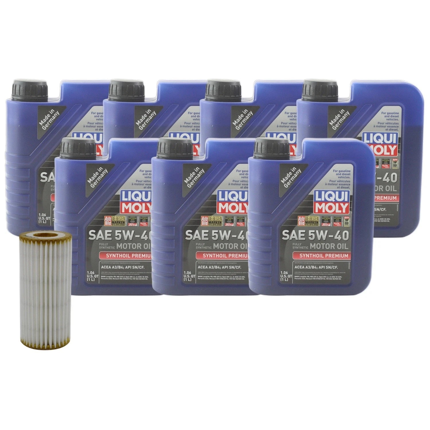 Liqui Moly Synthoil Premium 5W40 Engine Oil Change Kit for A6 Quattro (2005–2011)