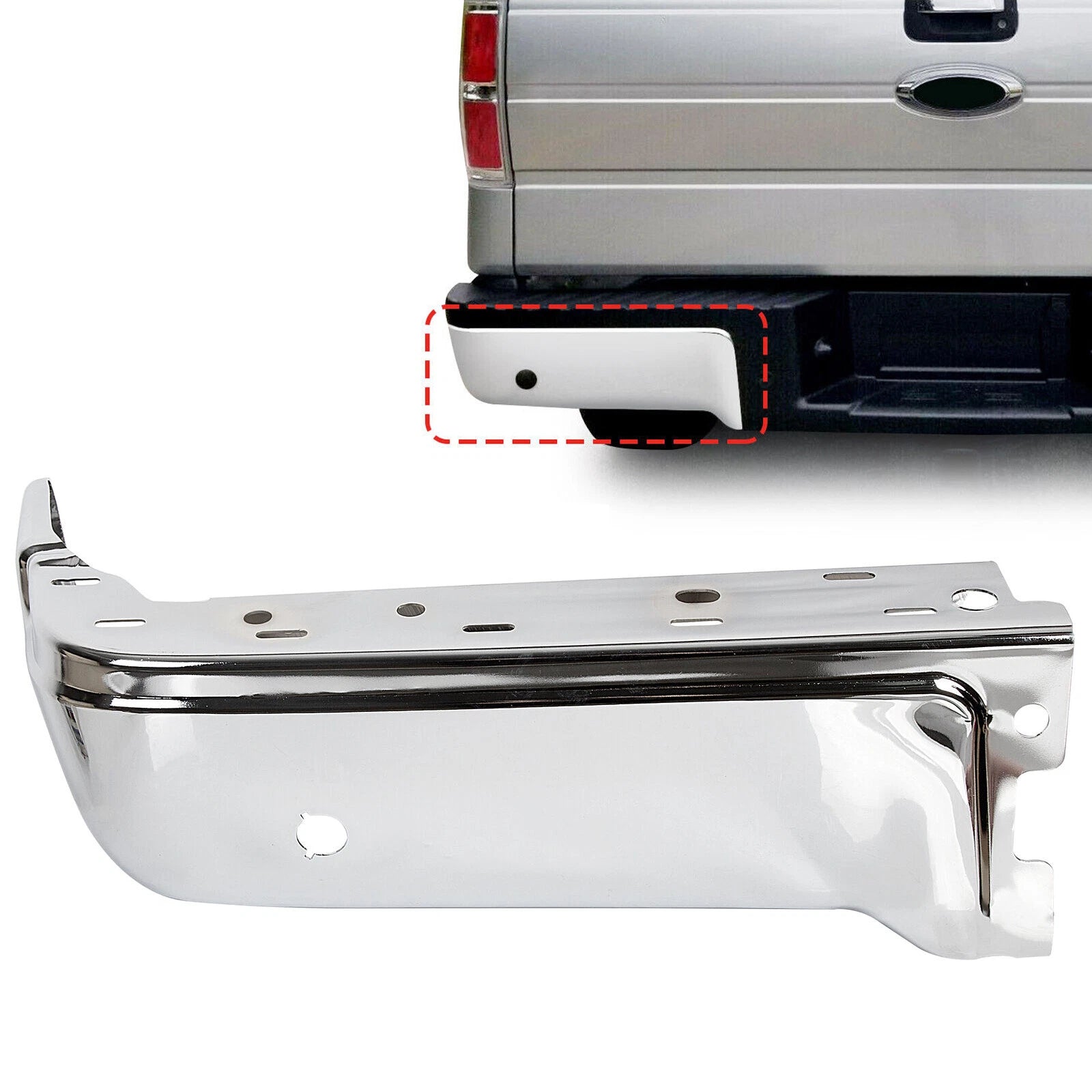 Rear Bumper Face Bar End Cap for Ford F150 (2009–2014) LH Driver Side