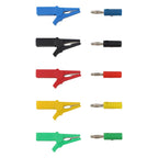 Set of 5 Crocodile Clips with 4mm Connector for Safe Testing