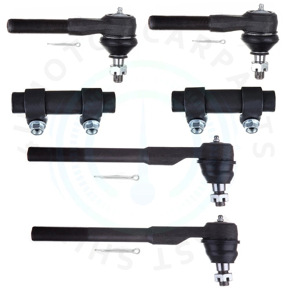 Set of 6 Front Inner Outer Tie Rod Ends for Dodge Ram 2500 3500 (2000–2002)