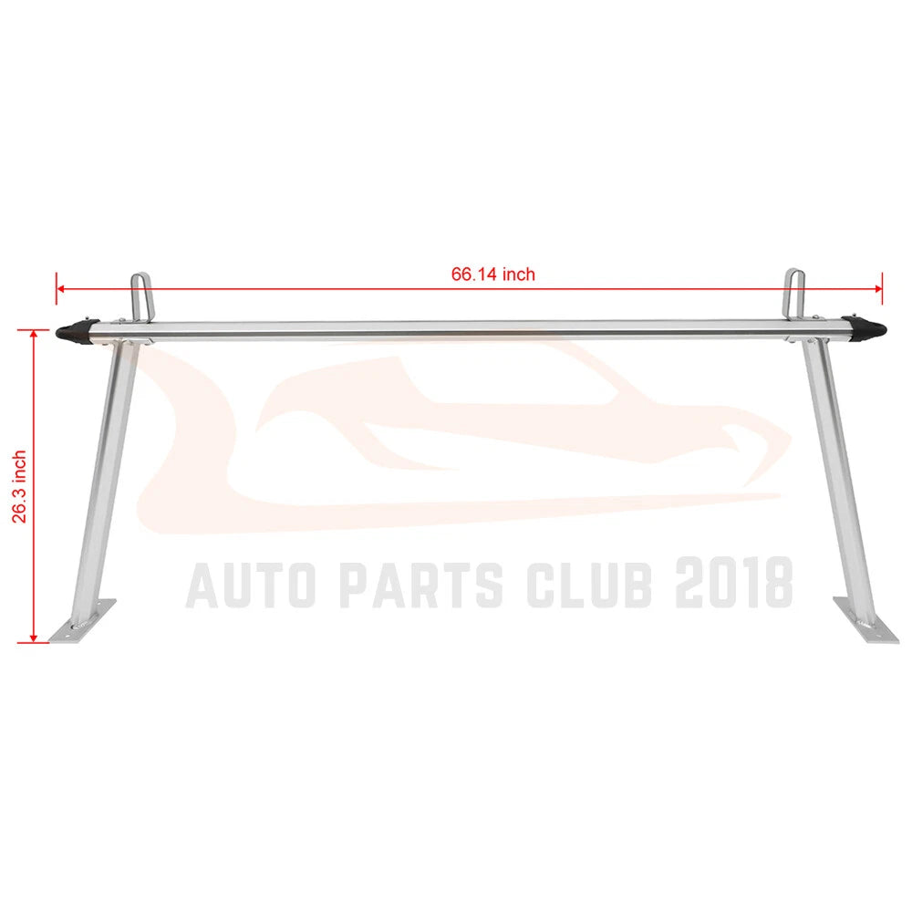 71" Silver Aluminum Ladder Rack for Pickup Truck (Fits Most Models)