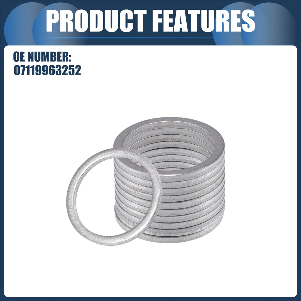 25pcs Oil Drain Plug Gaskets 16mm ID No.07119963252 for BMW 530i (1994–1995)