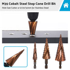 Cobalt Step Drill Bit Hole Cutter 4-12/20/32mm for Stainless Steel