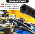 25FT Fuel Hose Line 5/16" ID NBR Rubber SAE 30R7 300PSI for Automotive