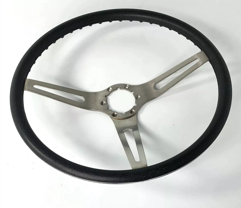 3 Spoke Steering Wheel Black Replacement for 1969-72 Chevy Chevelle