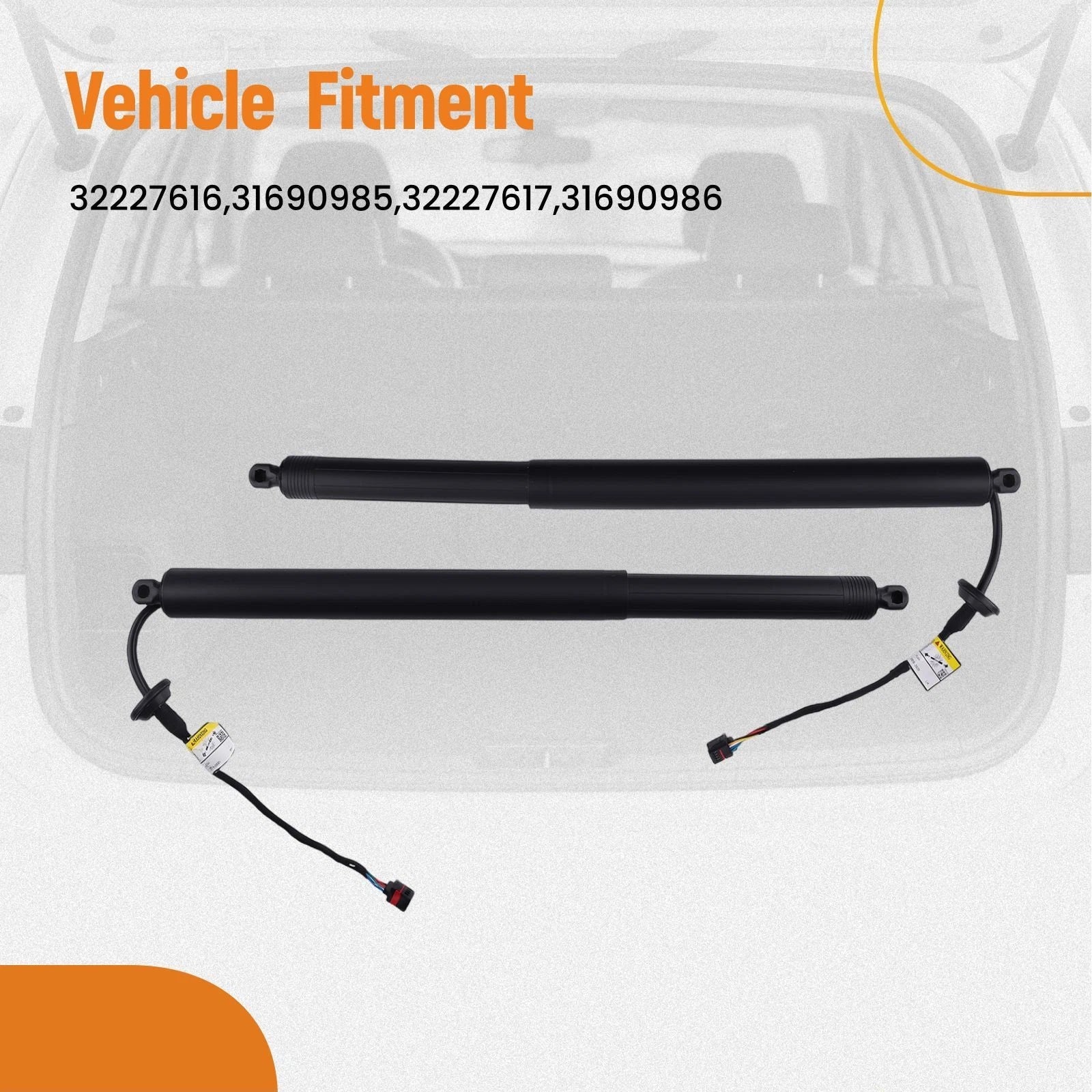 Set of 2 Rear Tailgate Lift Supports for Volvo XC40 (2019–2022) 32227616 31690985
