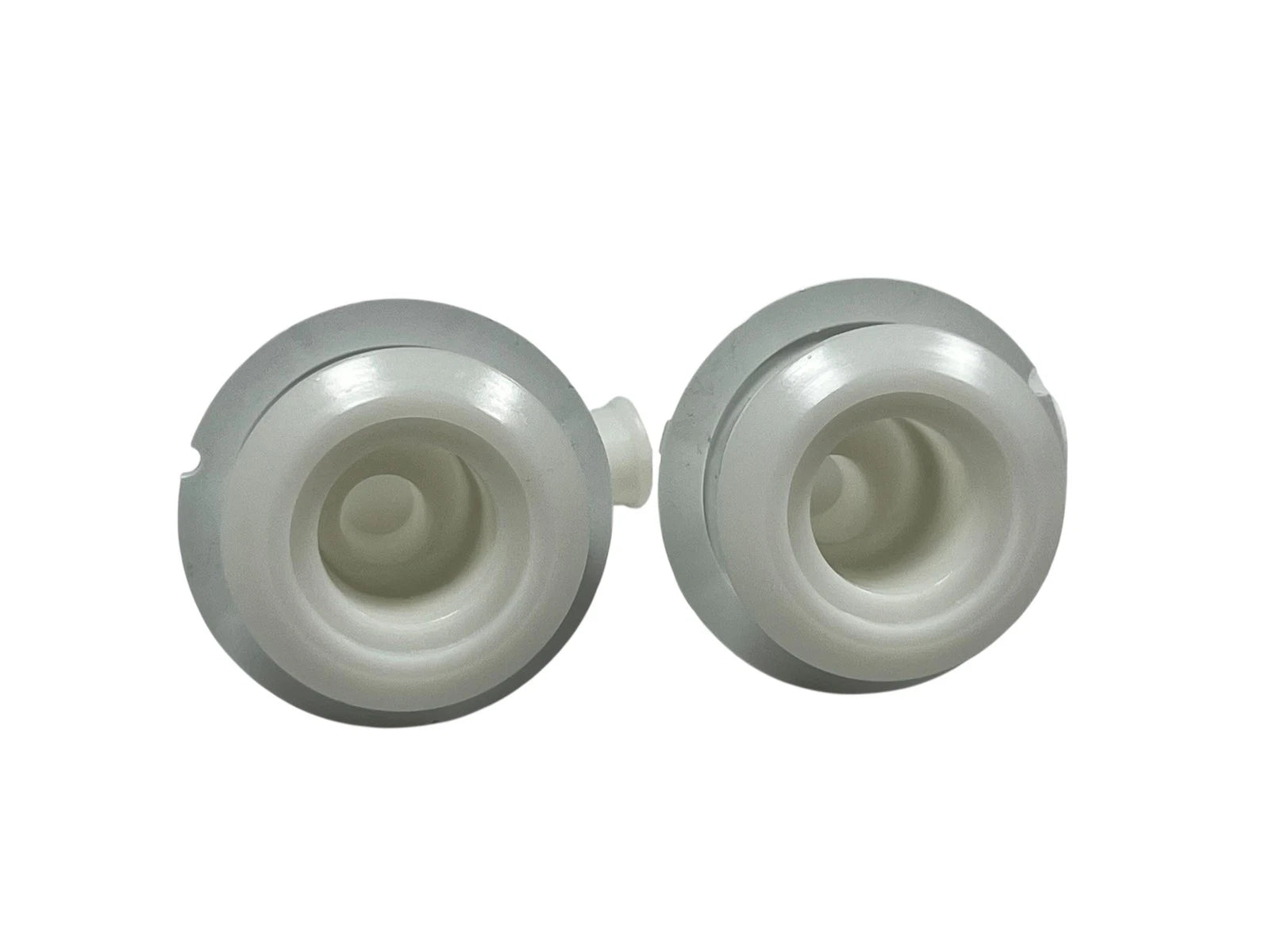 2X 100 Degree Plastic Thru Hull for Hose Barb 3/4in (White)
