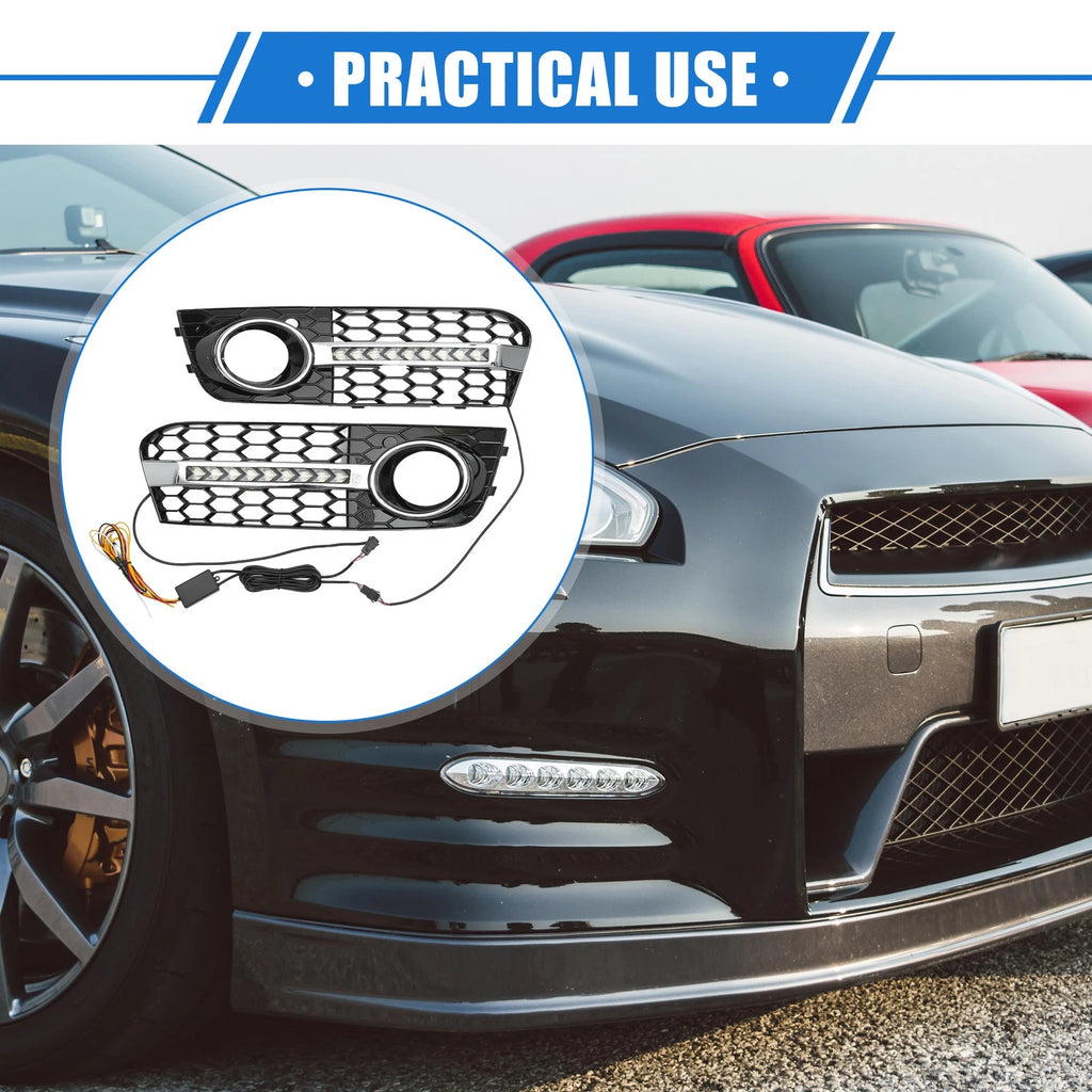 Front Bumper Fog Light Grille with LED 8KD807682 for Audi A4 B8 (2009–2011)