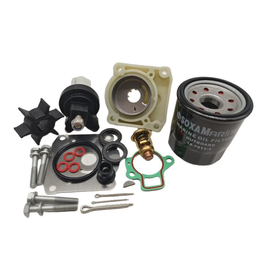 Maintenance Kit for Yamaha F20A F25A F25D Outboard (Thermostat, Oil, Fuel Filter)