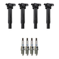 Set of 4 Ignition Coils & NGK Platinum Spark Plugs for Accent Rio (2010–2017)