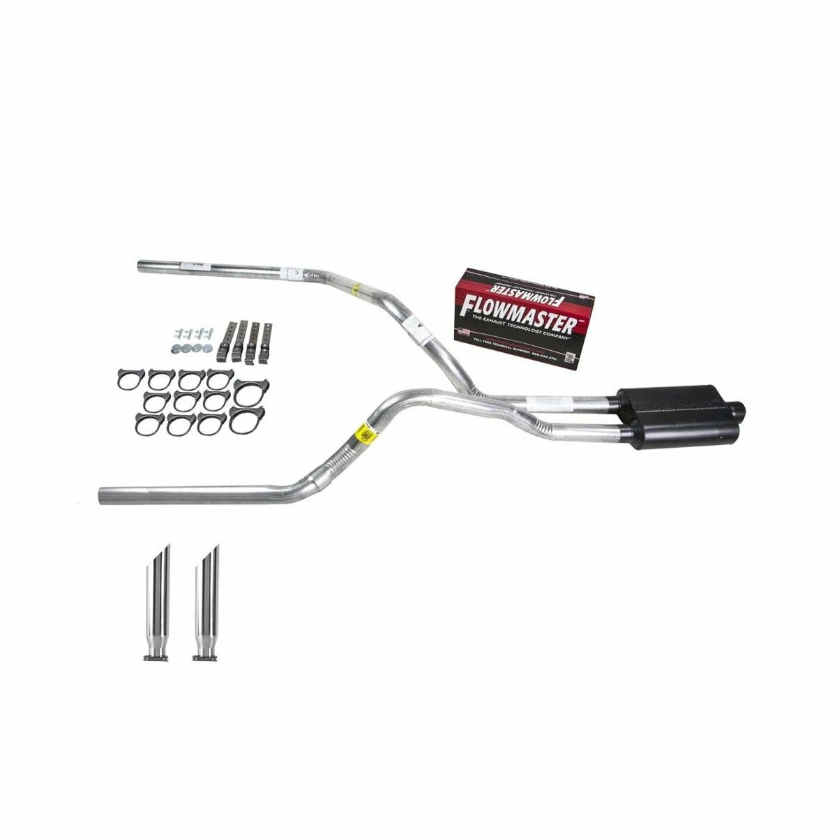 Dual Exhaust 2.5" Pipe for Dakota (1997–2005) - Flowmaster Super 44 SC Tip