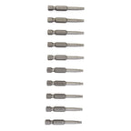 10Pcs Screwdriver Bit Set 1.97" Grey Alloy Steel for Automotive Use