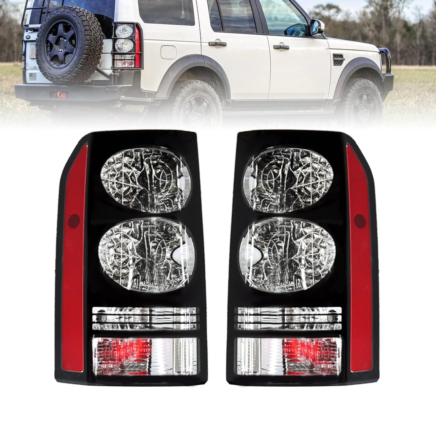 Set of 2 Tail Lights for Land Rover Discovery LR3 LR4 (2004–2016)