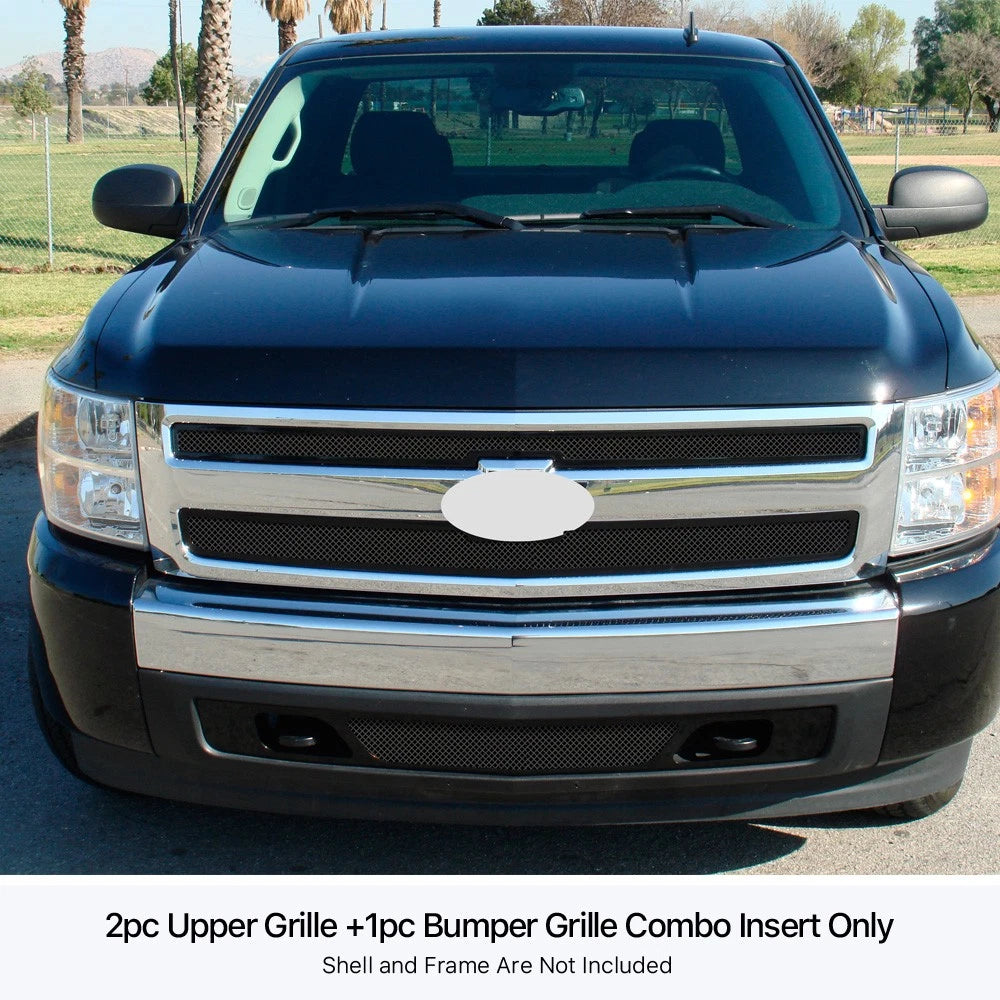 Black Mesh Grille Insert for Chevy Silverado 1500 (2007-2013)