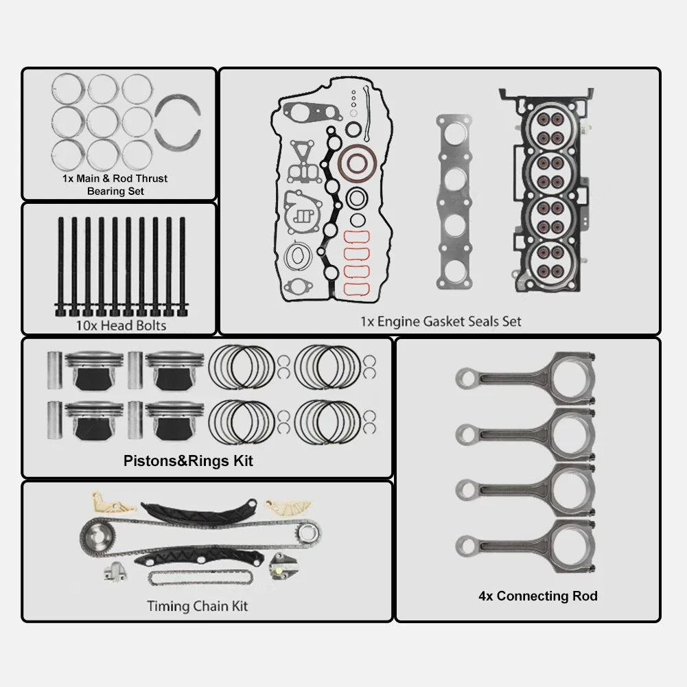 Engine Overhaul Rebuild Kit for Hyundai Sonata, Kia Forte 2.4L (2011-2019)