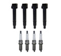 Set of 4 Ignition Coils & 4 Spark Plugs for Denso 2.5 2.7 L4