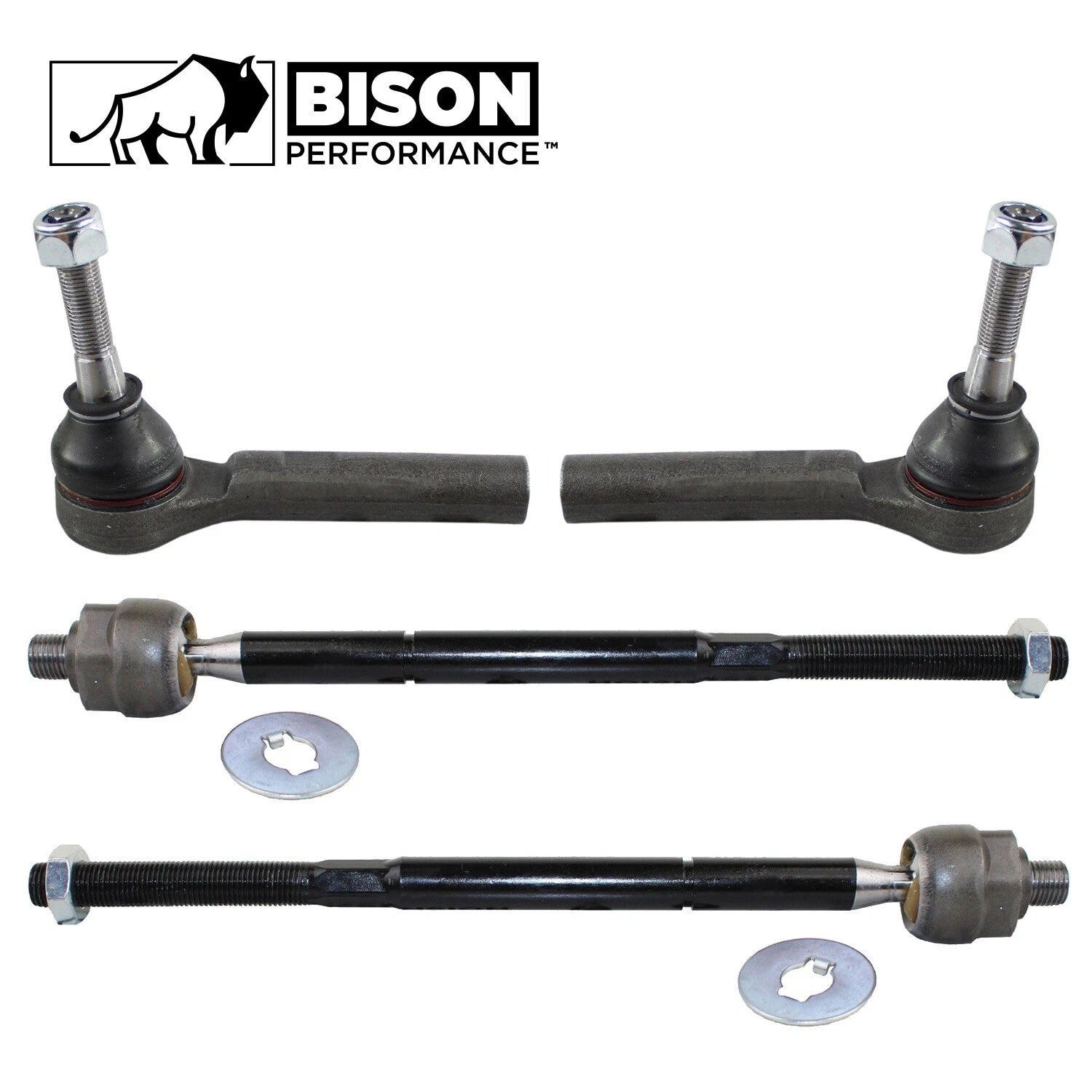 Set of 4 Inner and Outer Steering Tie Rod Ends for Dodge Jeep