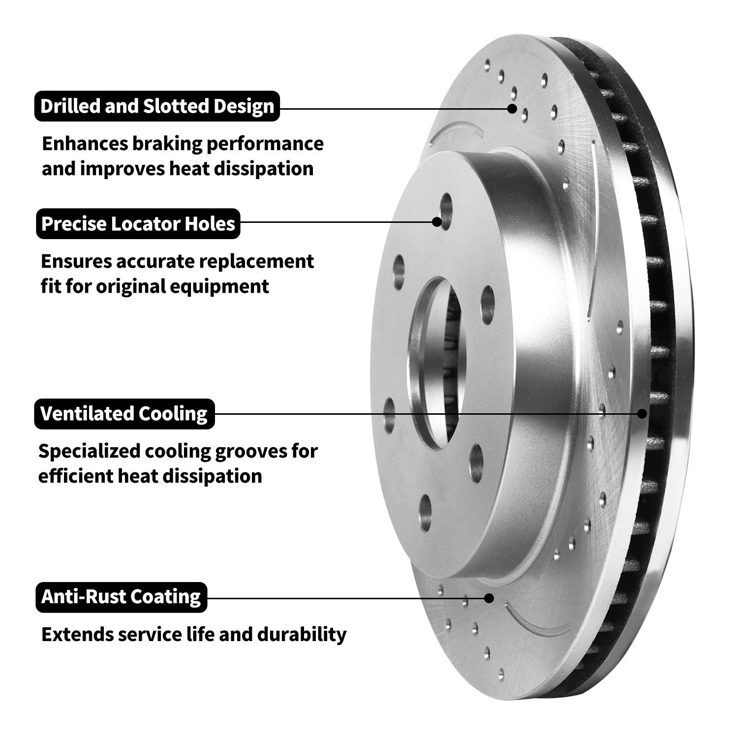 Front Brake Rotors + Brake Pads for Mercury Grand Marquis (2000–2011)