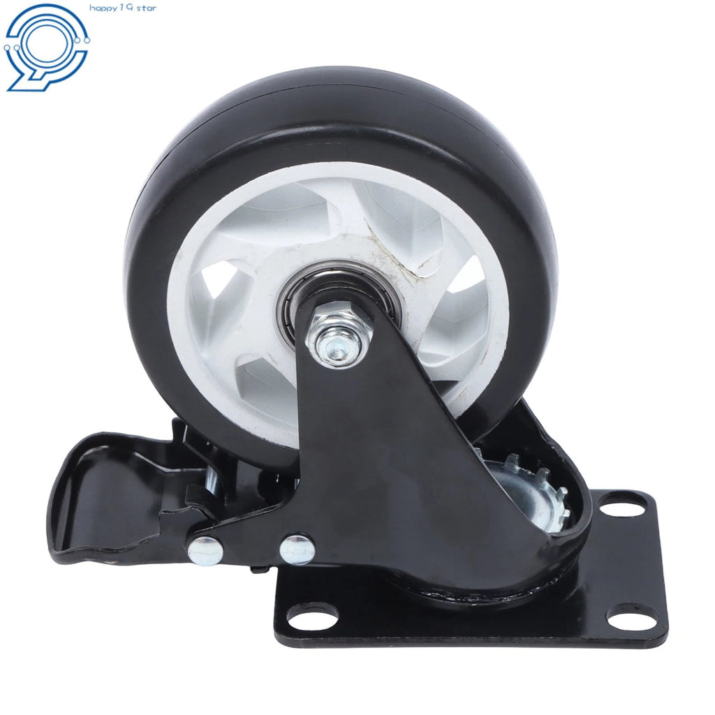 Set of 4 Heavy Duty 4 Inch Swivel Caster Wheels with Brake 2200lbs