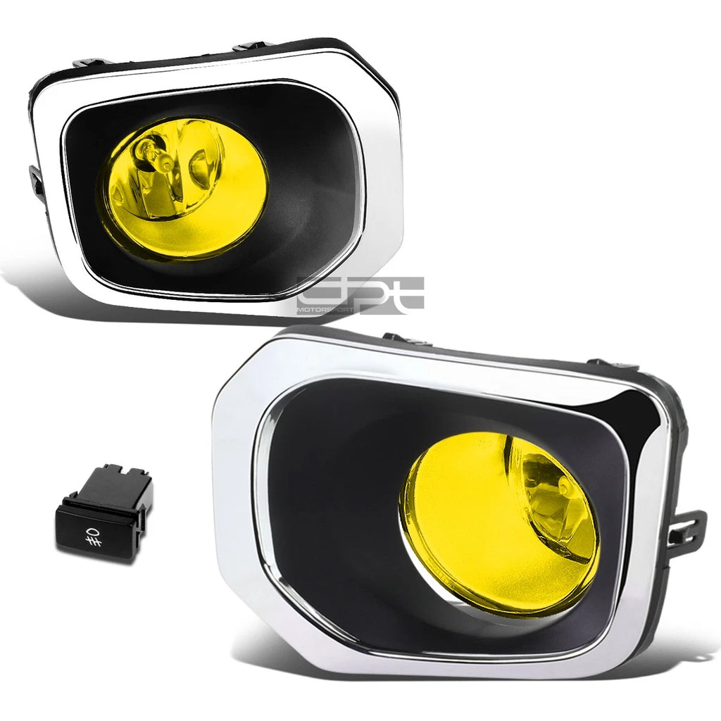 Pair of Fog Lights with Switch for Toyota Tacoma (2016–2017) - Yellow Lens