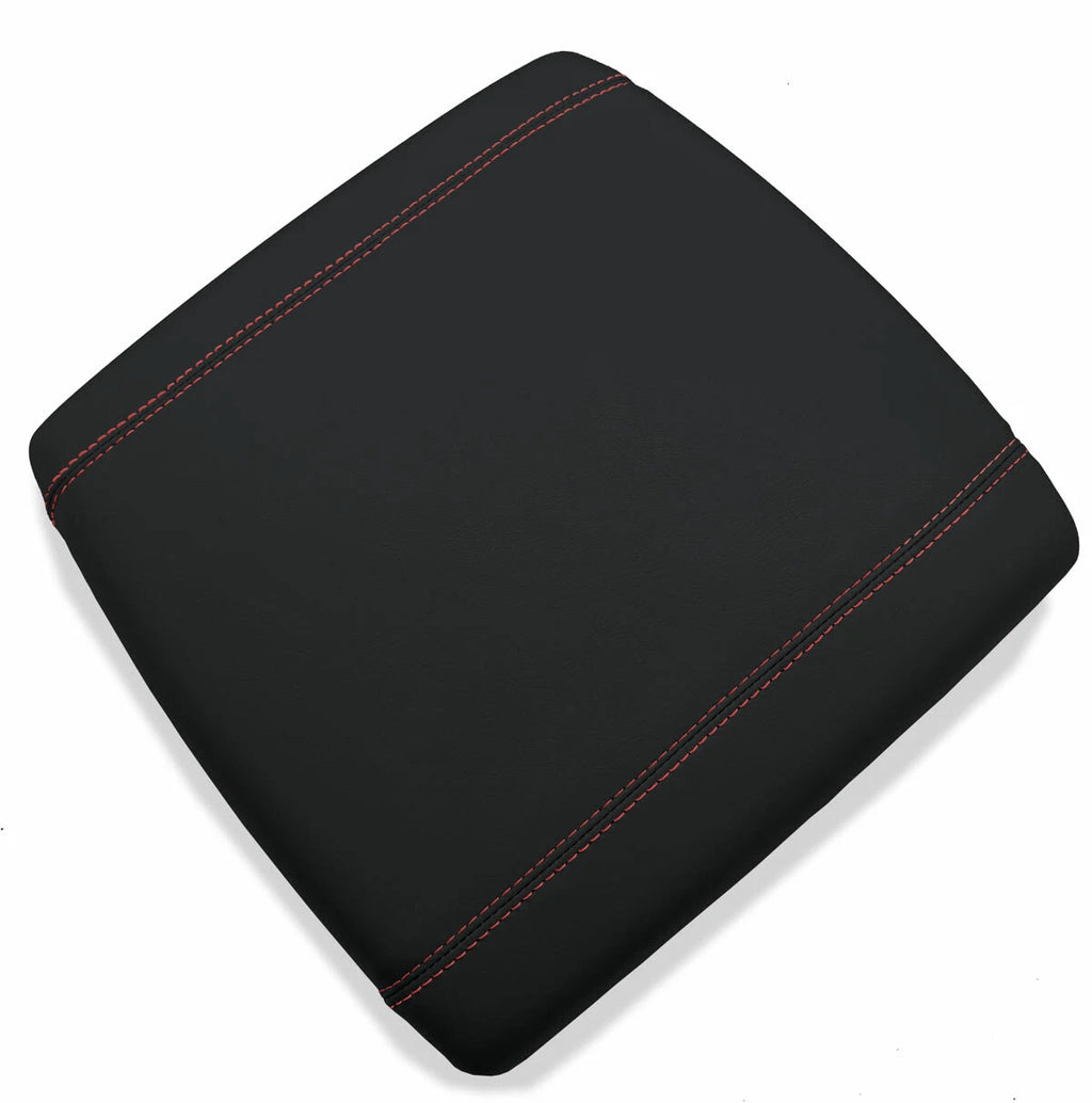 Center Console Lid Armrest Cover for Dodge Ram (2019–2020) Red Stitch