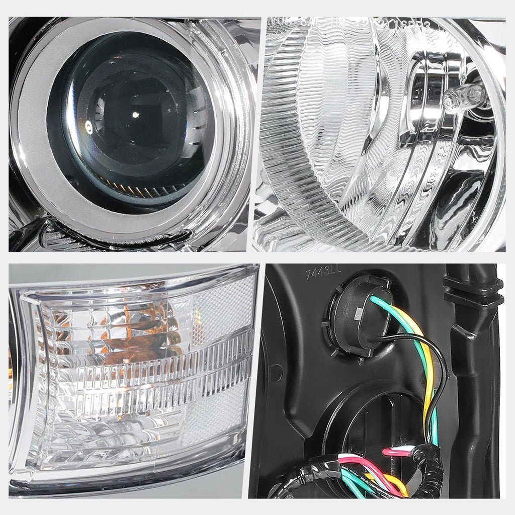 Projector Headlights for Chevy Silverado 2500HD/3500HD (2015–2019) Chrome/Clear