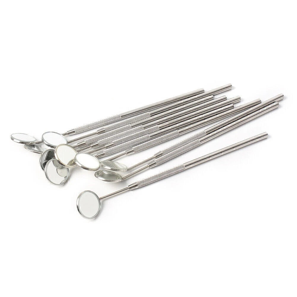 10x Dental Mouth Mirror with 4# Reflector Handle Tool Stainless Steel