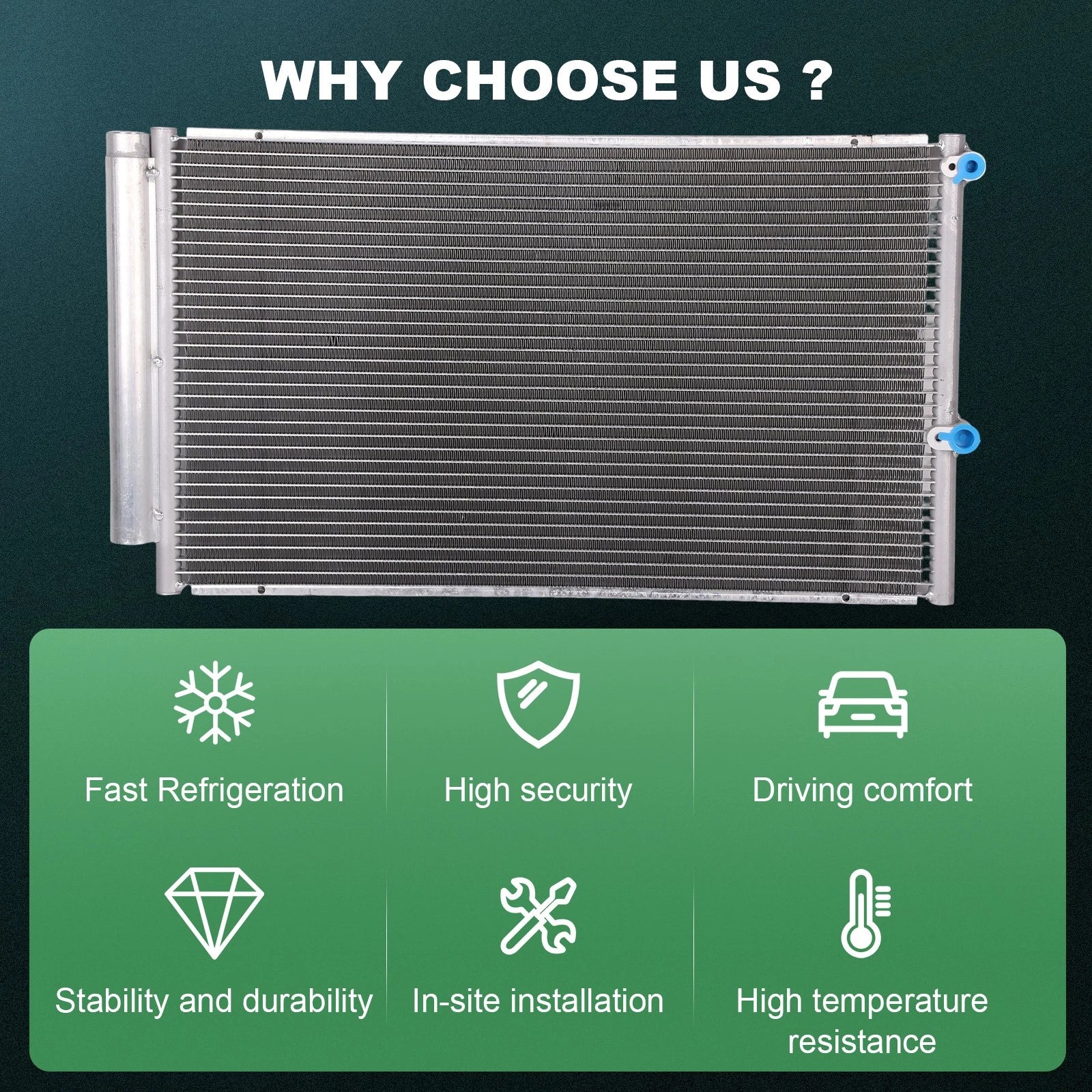 Aluminum AC Condenser for Toyota Prius (2004–2009)