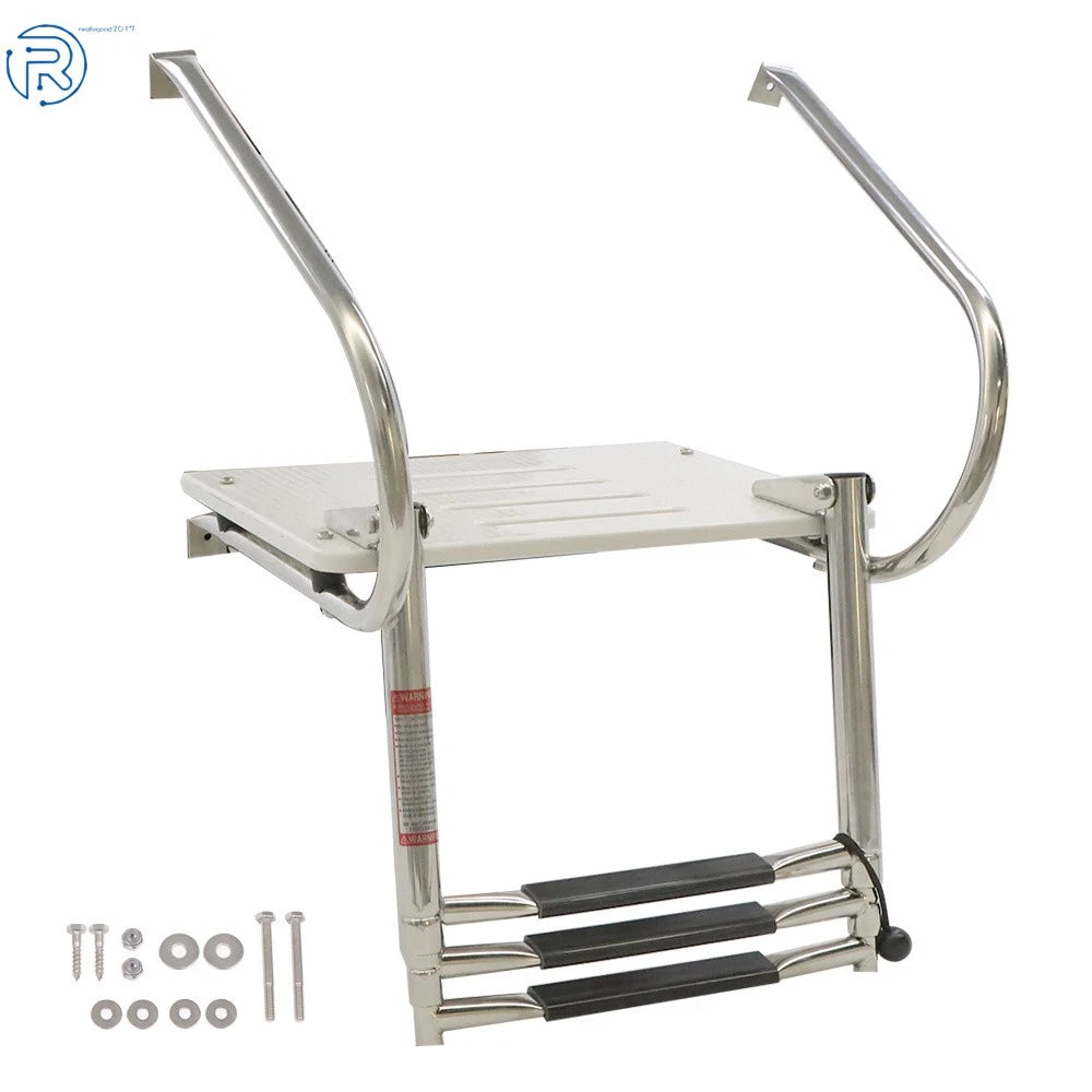 3-Step Stainless Steel Ship Ladder with Platform
