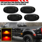 Smoked LED Fender Side Marker Lights for Ford F250 F350 F450 (2011–2018)