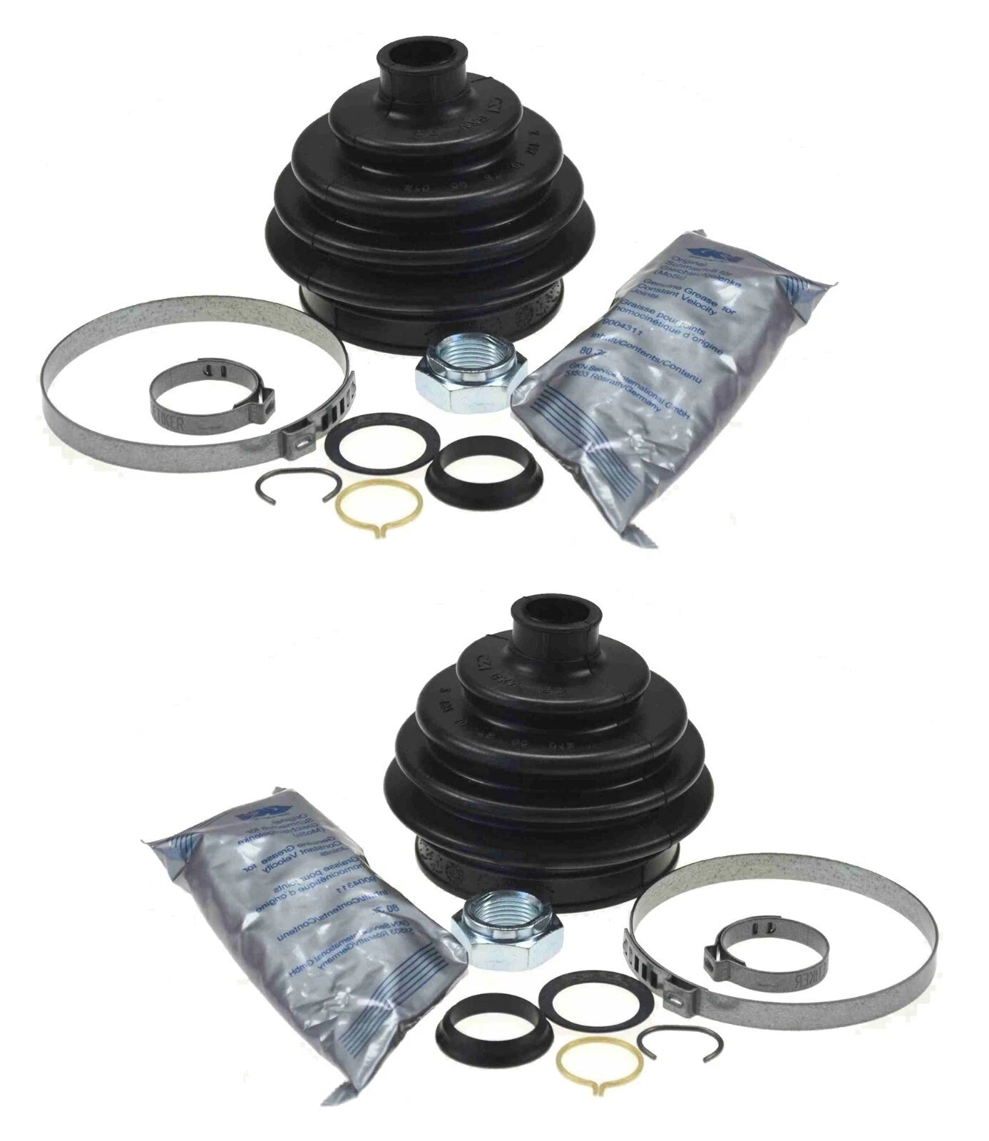 Set of 2 Front Outer CV Axle Joint Boot Kits for Volkswagen Audi