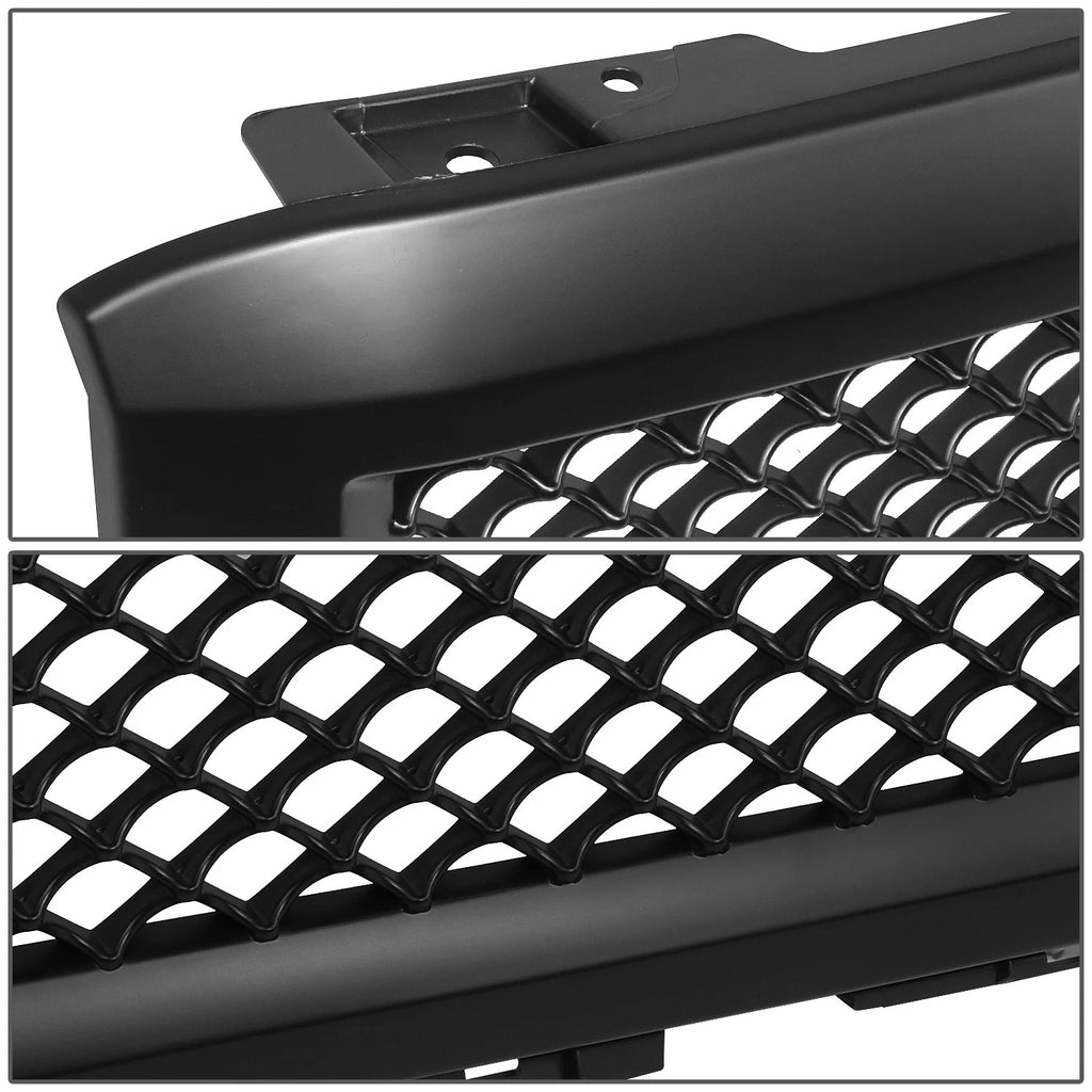 Matte Black Diamond Mesh Front Hood Bumper Grille for Chevy Silverado 1500 (2014–2015)