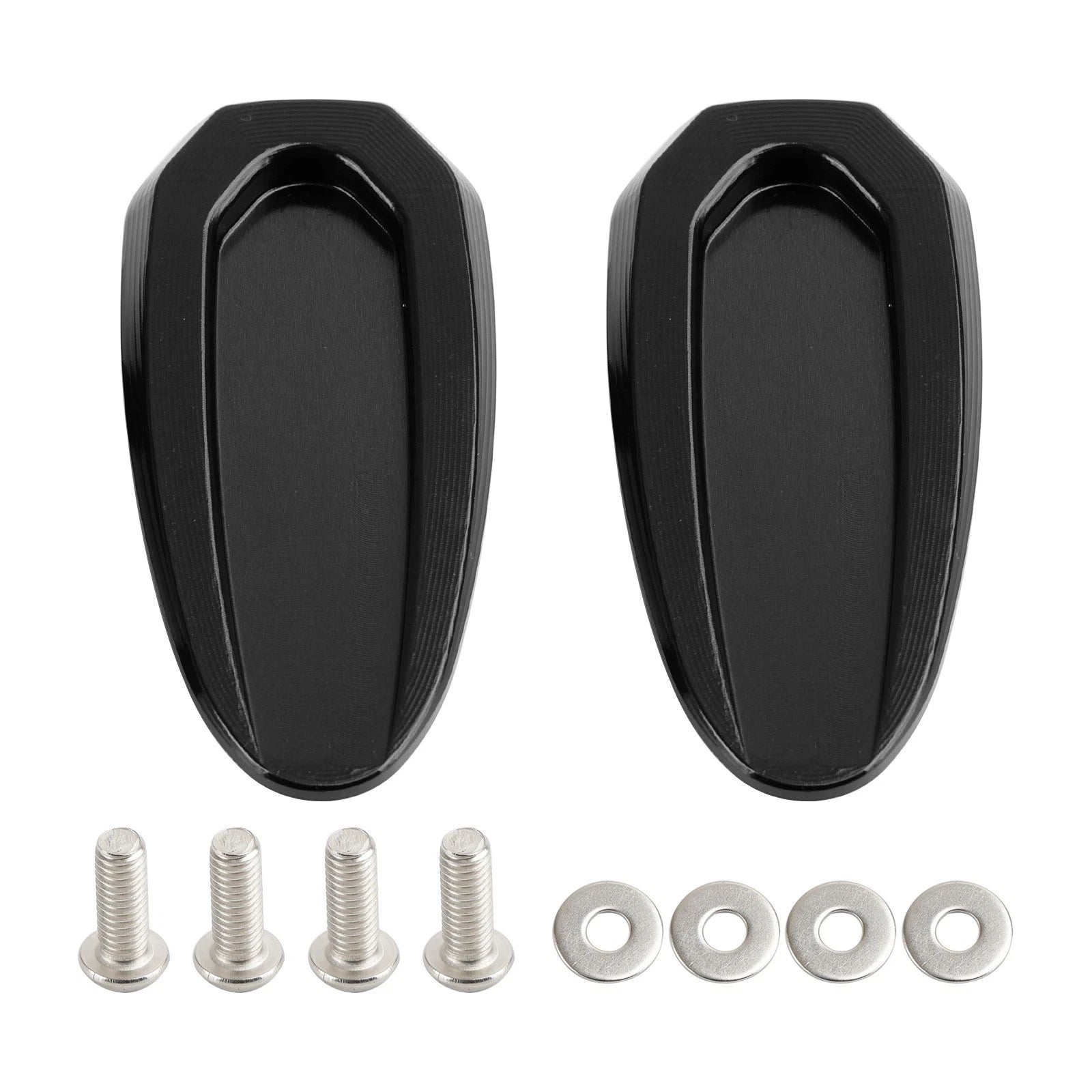 Aluminum Rear View Mirror Hole Caps Black for BMW S 1000 RR (2020–2023) #2