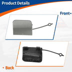 Rear Tow Hook Cover for Mercedes-Benz (2017-2023) Silver Tone