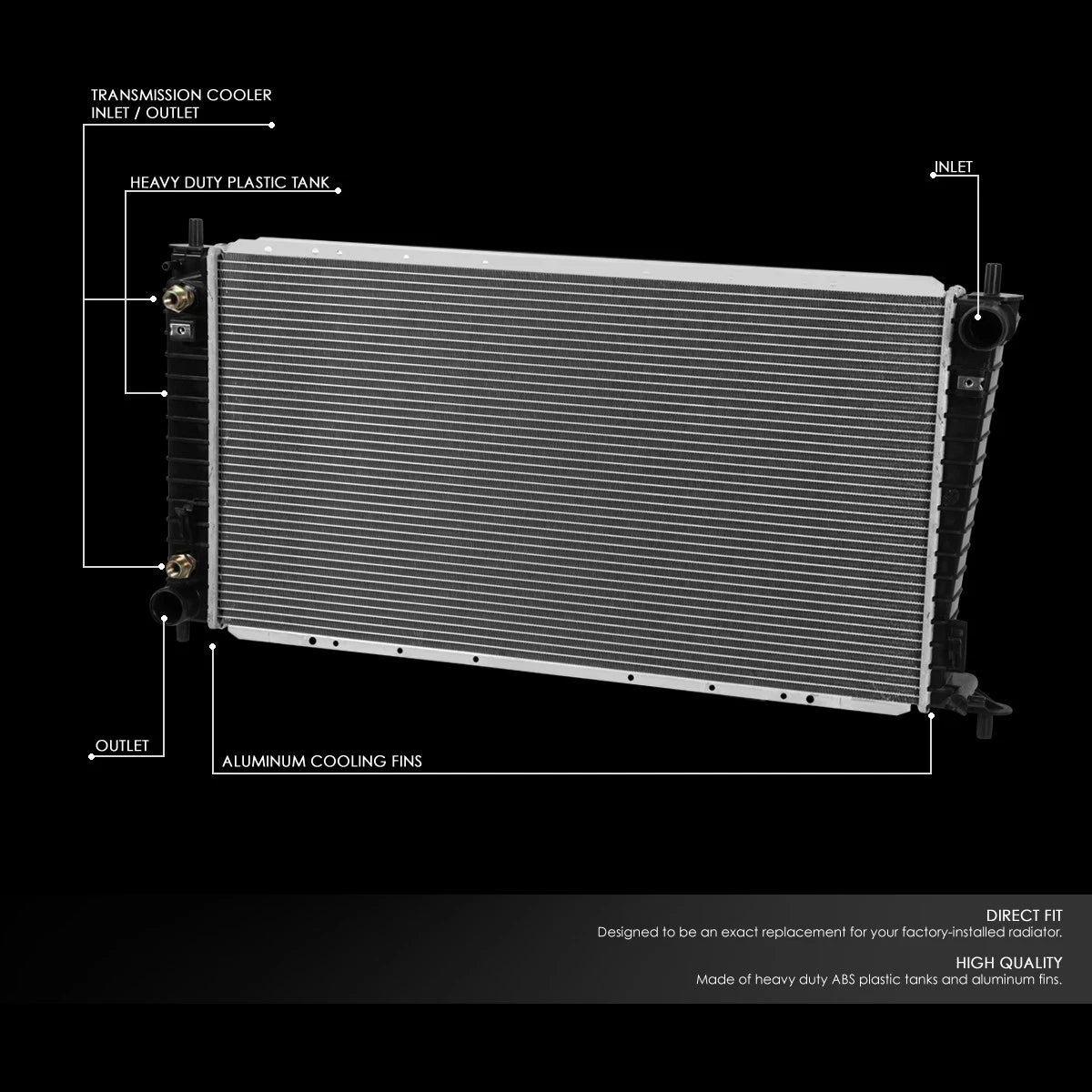 Aluminum Core Radiator DPI 1831 for Ford Expedition F150 F250 (1997–1998)
